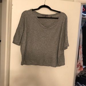 Slouchy casual grey cotton shirt